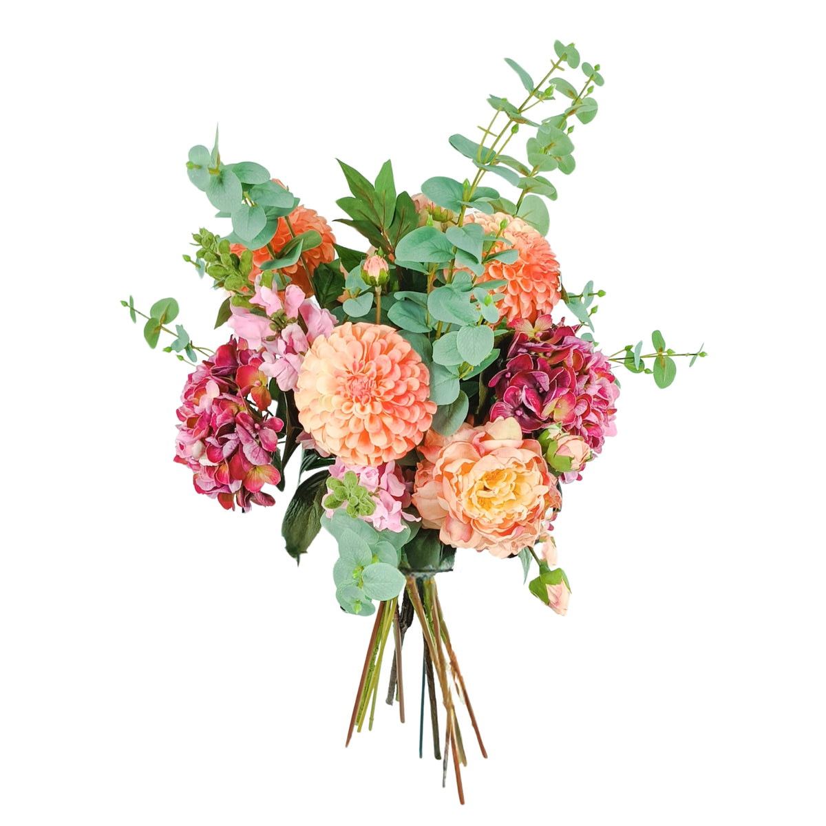 Hydrangea Dahlia Snapdragon & Filler Tied Flower Bunch