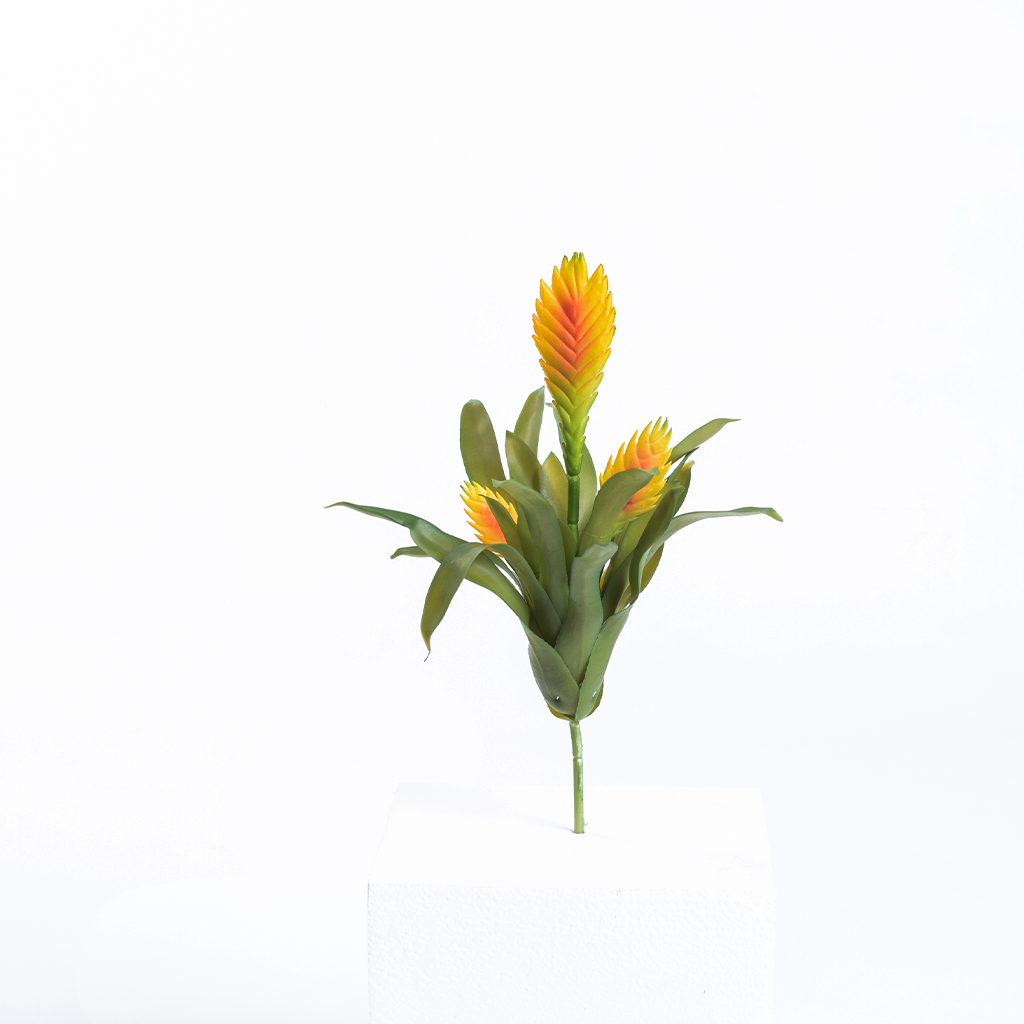 Plant Couture - Artificial Plants - Succulent Bromelia Vriesia Yellow Red 35cm