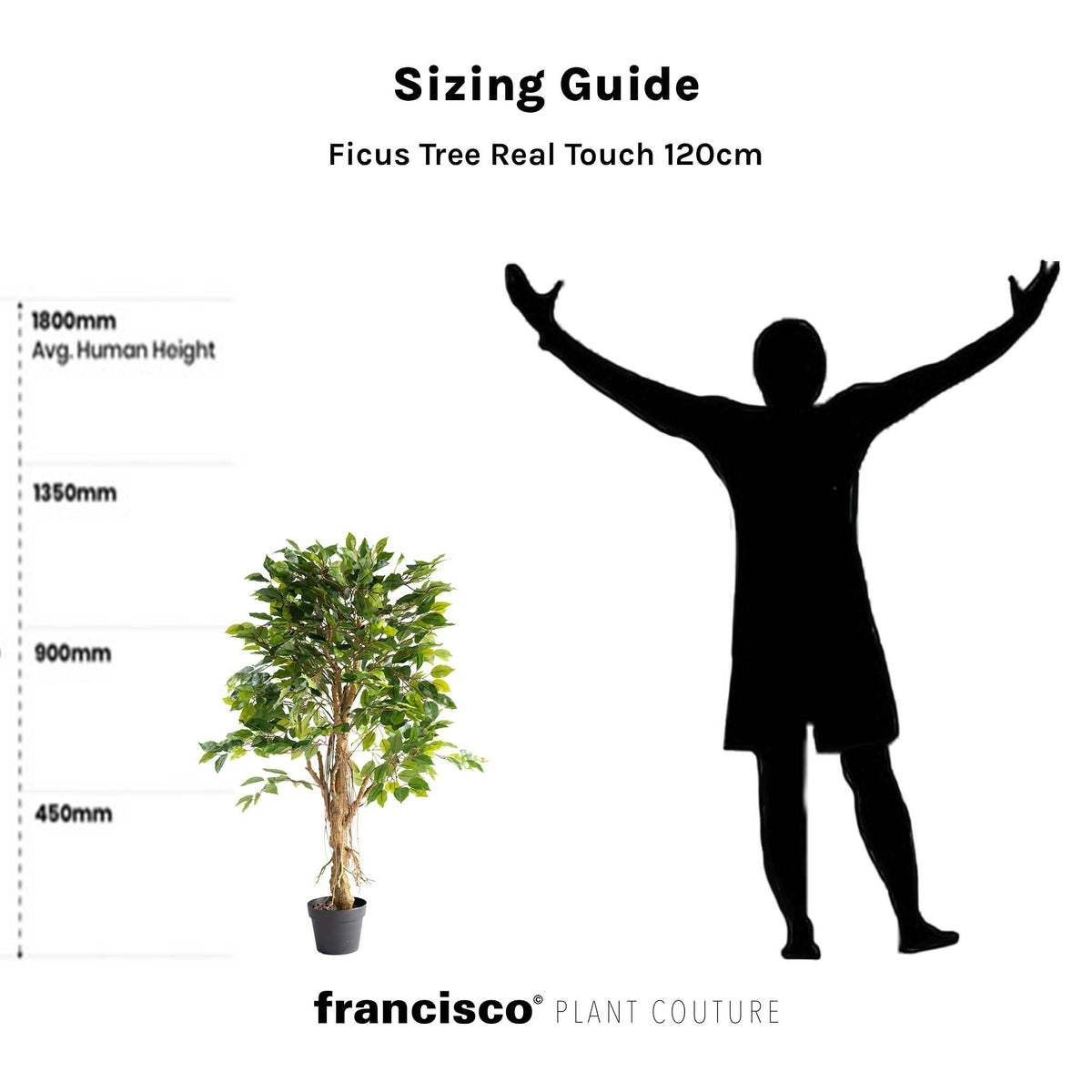 Ficus Tree Real Touch 120cm