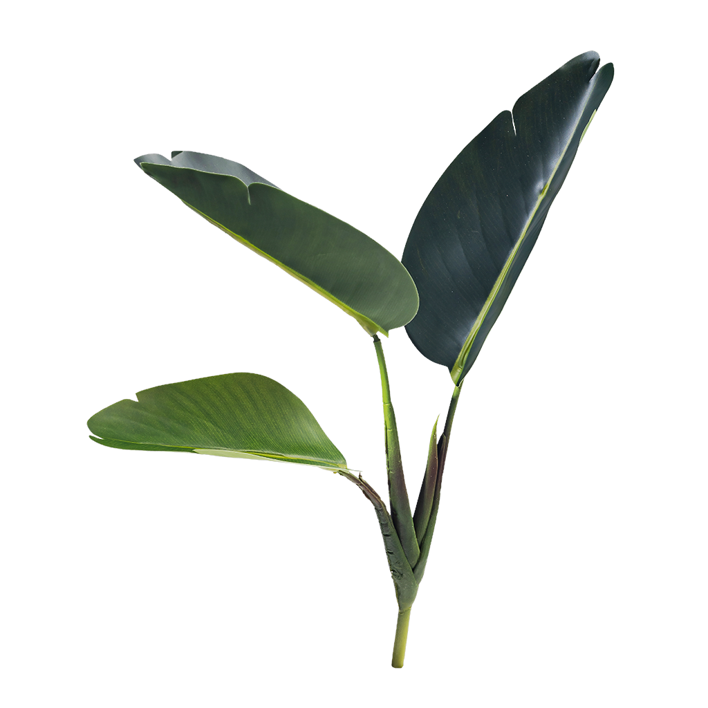 ARTIFICIAL MNI BANANA LEAVES 34CM