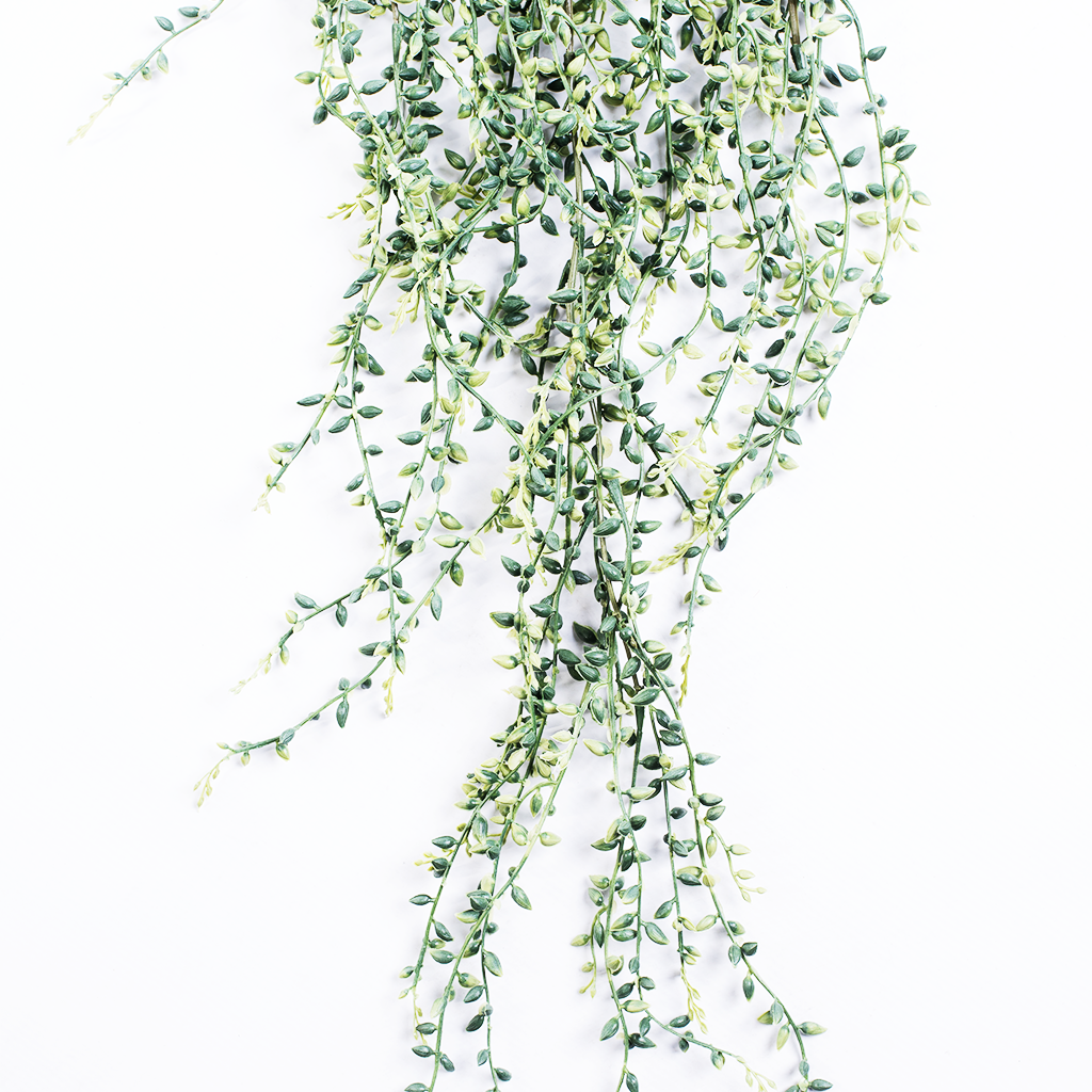 Plant Couture - Artificial Plants - Hanging Seedvine Bush Variegated 102cm - Close Up Bottom Half 