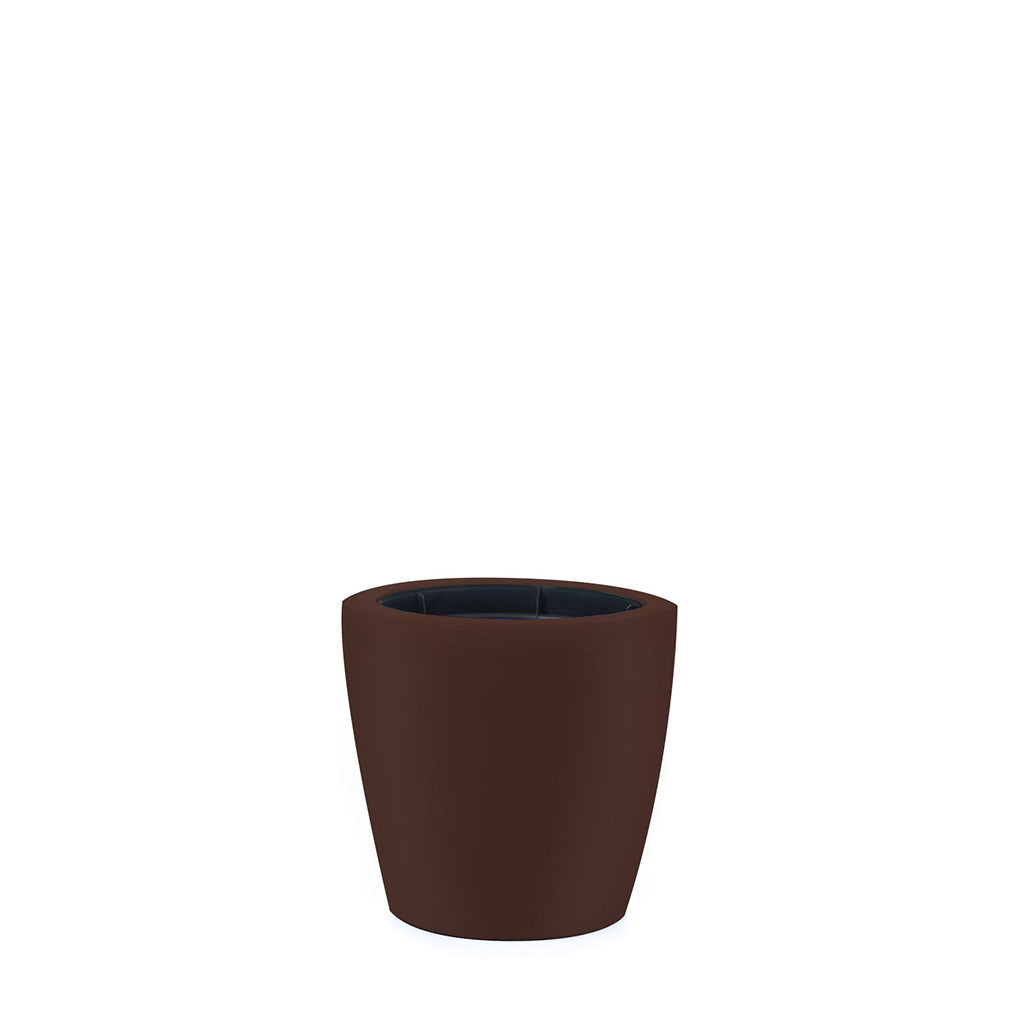 Plant Couture - Dior B Fiberglass Pot - Mahogany Brown 